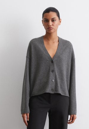 CROPPED LONGSLEEVE - Gilet - deep grey melange