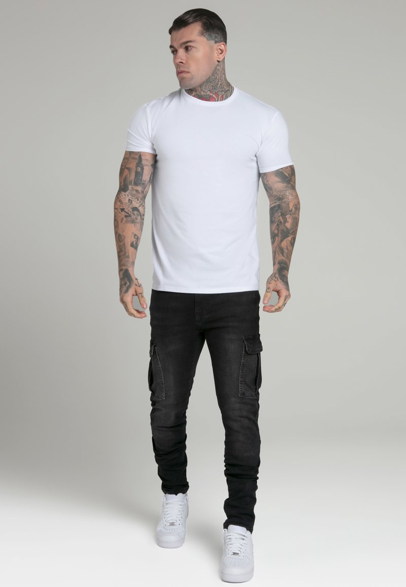 SIKSILK Jeans slim fit - black denim/nero denim - (Second