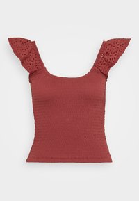 ONLGWEN LIFE SMOCK - Majica kratkih rukava s printom - ruby wine