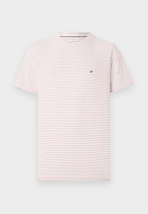 Tommy Hilfiger, SEASONAL FIT TEE CORE ESSENTIALS - T-Shirt print - ecru/medium red
