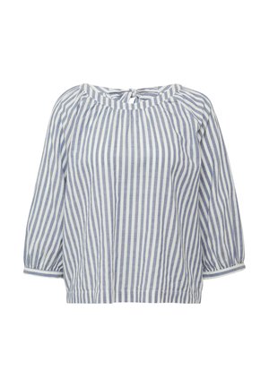 s.Oliver STREIFEN MIT 3/4-ÄRMELN UND BINDEBAND - Bluse - royalblau