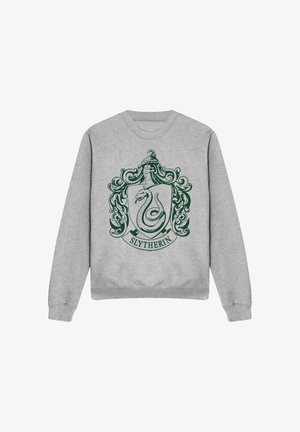 Cotton Soul, HARRY POTTER SLYTHERIN ONE COLOR CREST - Sweatshirt - mottled light grey