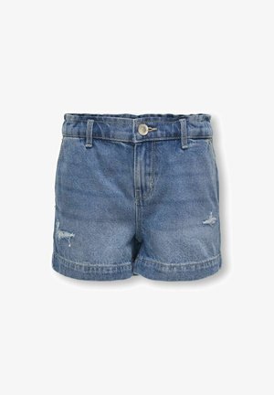 ONLY GIRLS WEITER BEINSCHNITT MITTLERE TAILLE - Shorts vaqueros - light blue denim