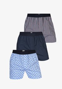 Unselected, blue-red-check