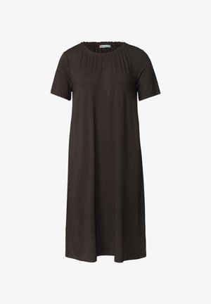 Street One, KNEE-LENGTH JERSEY DRESS WITH CREW NECK - Vestido camiseta - black coffee