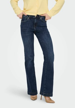 ONLPOWER - Bootcut-teksad - dark blue denim