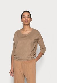 Saint Tropez - MILASZ R-NECK PULLOVER - Pulover - camel Miniaturna slika 1