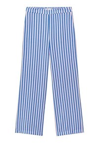STRIPE-PRINT STRAIGHT - Trousers - royal blue