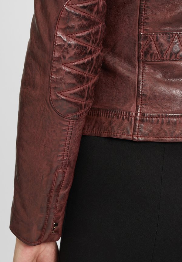 GWJENJA RF - Lederjacke - plum