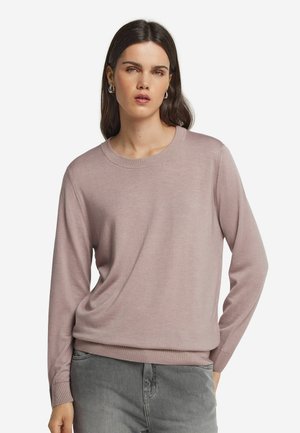 ROUND NECK - Stickad tröja - rosa dusty rose tc