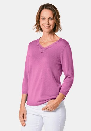 GOLDNER UNKOMPLIZIERTER MIT V-AUSSCHNITT - Maglione - mauve