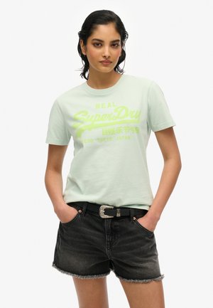 VINTAGE LOGO NEON - T-shirt con stampa - harbour grey