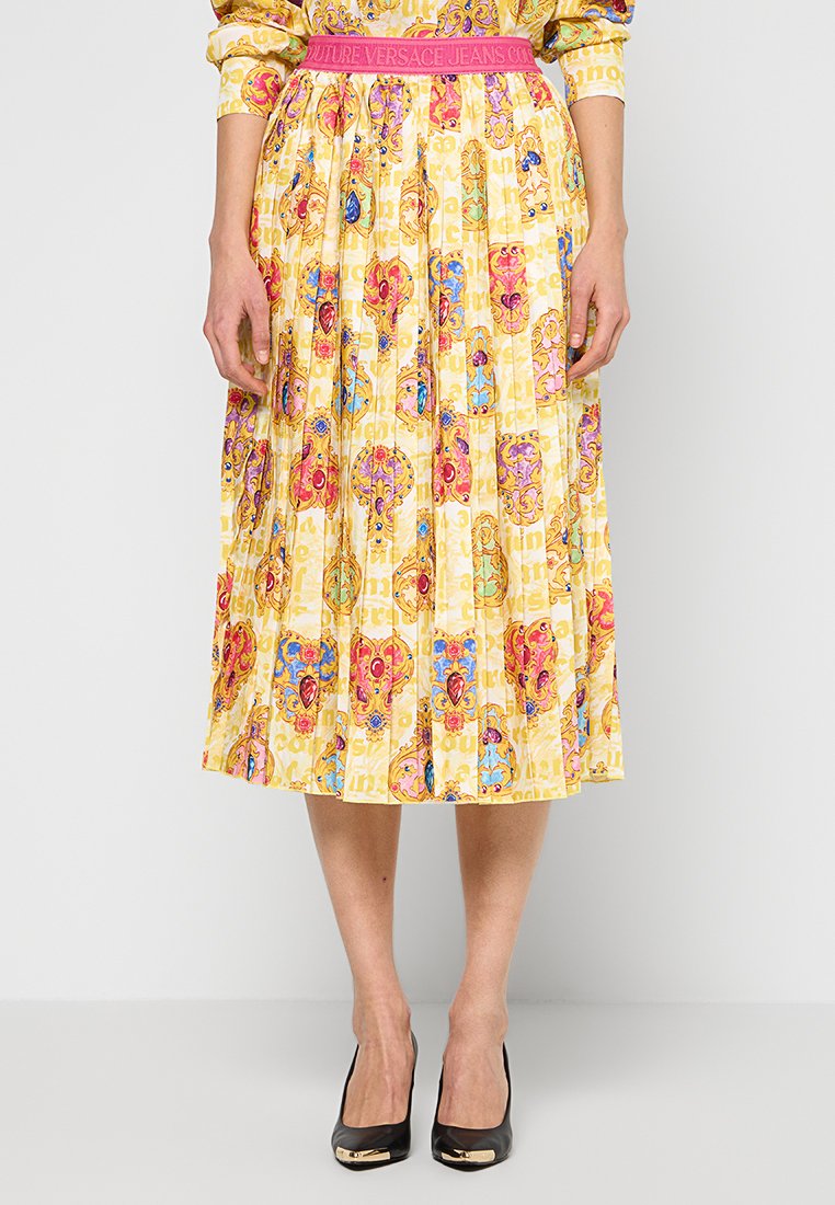 Versace Jeans Couture Plooirok geel Versace Jeans Couture Plooirok geel