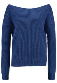 Missguided Stickad tröja - dark blue