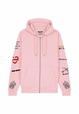 Felpa con zip - pink
