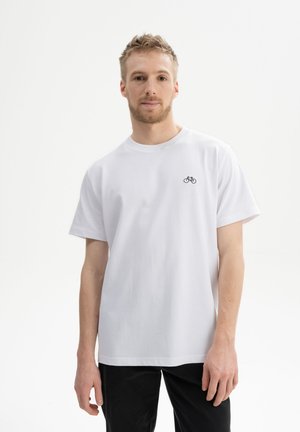 SCHWER PRAVIN EMBROIDERY - T-shirt basic - weiß   bike