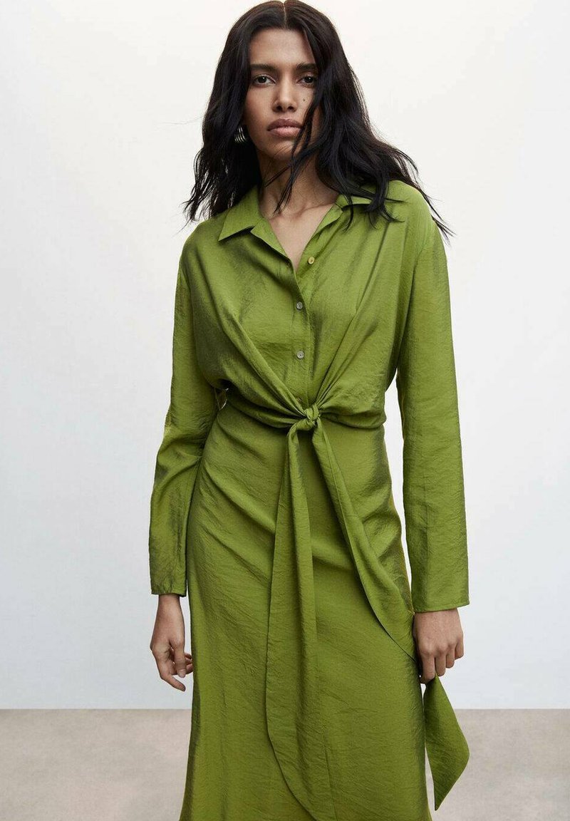 Mango Robe Chemise Saharienne Robe Chemise Manche Longue Best Sale