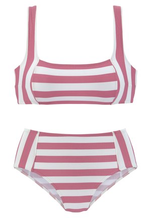 SET - Bikini - flamingo/weiß