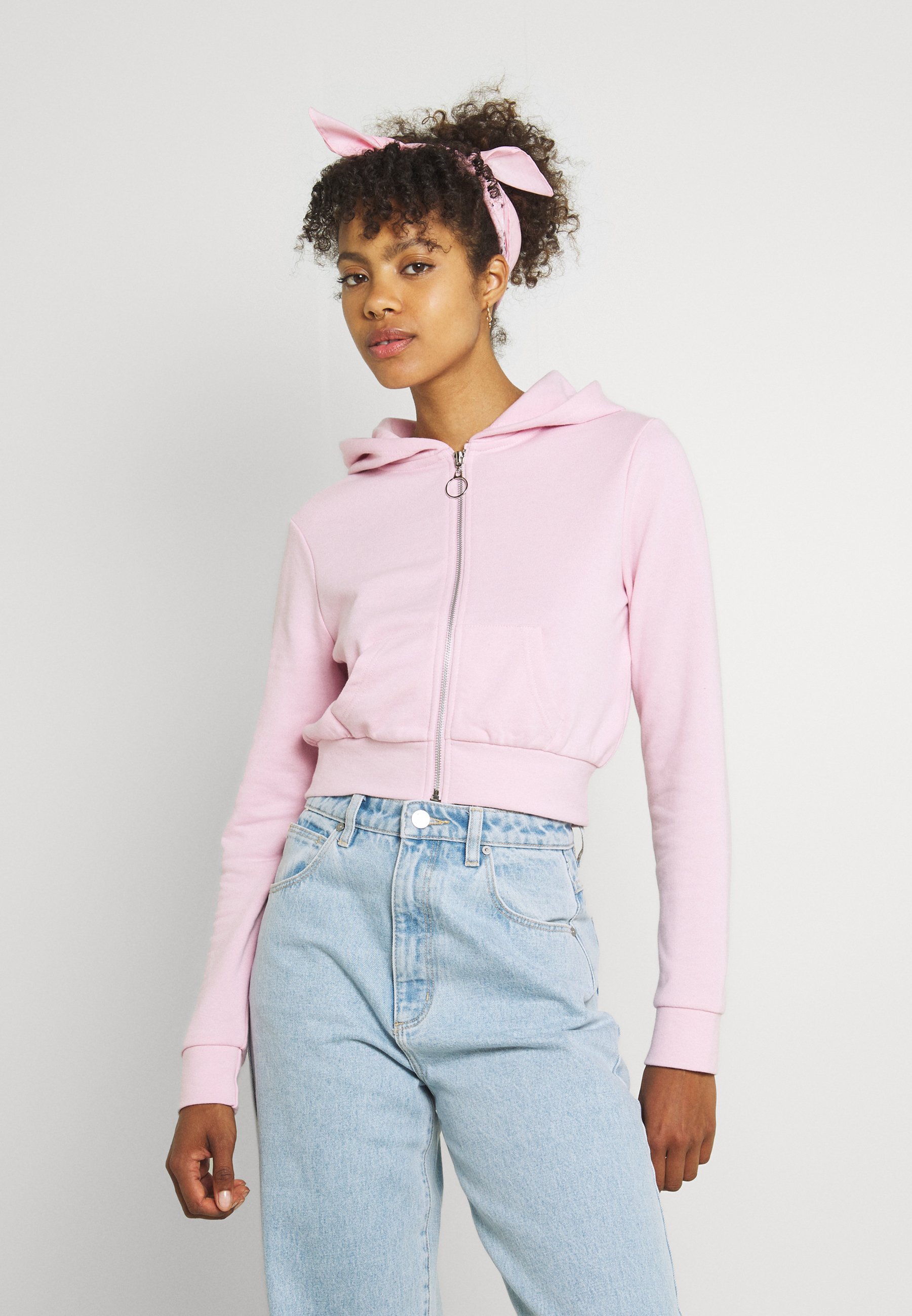 pink zip up top