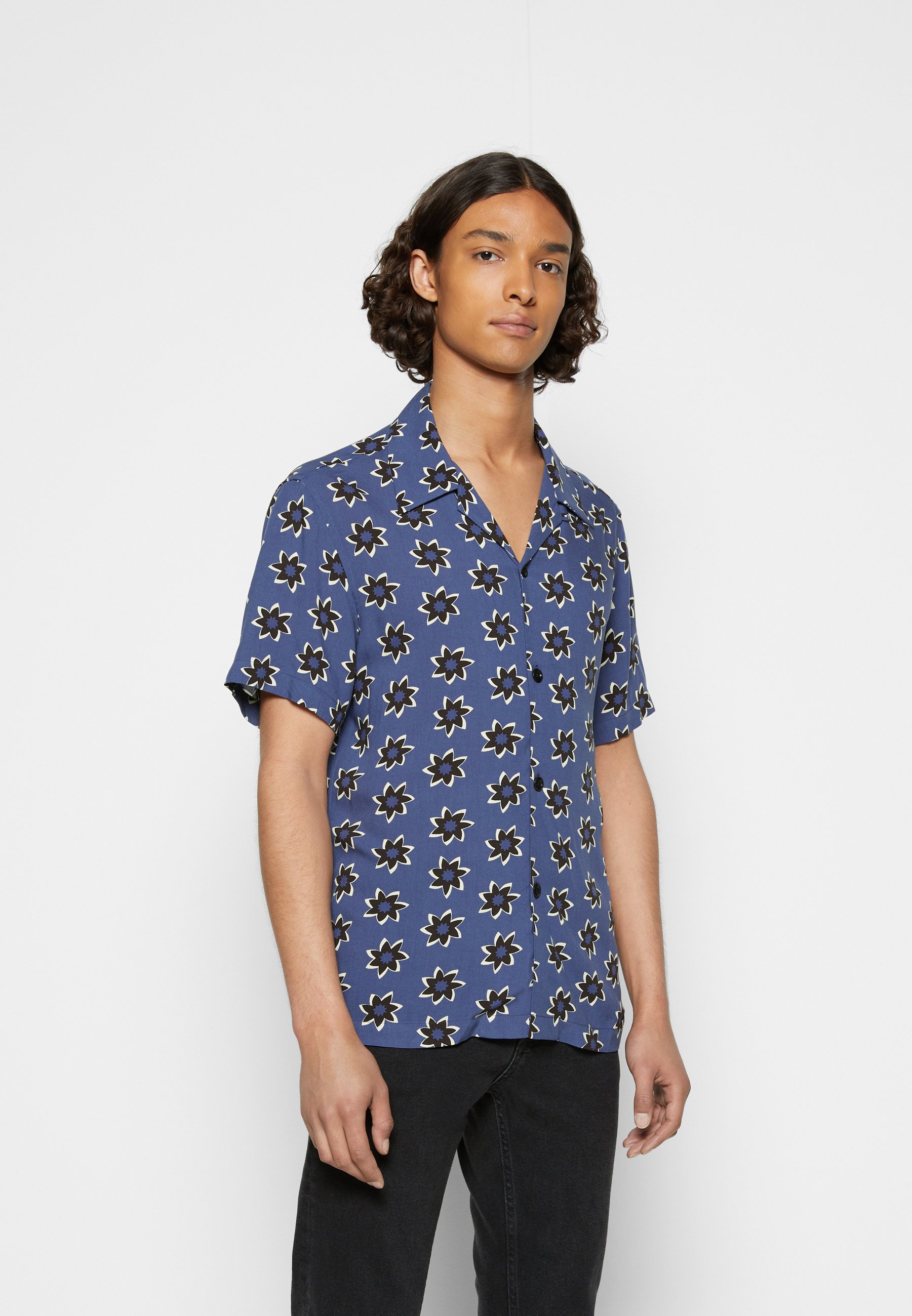sandro COLD FLOWER - Shirt - marine 