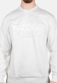 Armani Exchange GIROCOLLO - Felpa - bianco