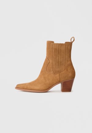 SLIM - Stivaletti texani / biker - pecan