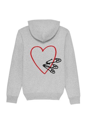 PINS BACK EMBROIDERY UNISEX - Hoodie - grey