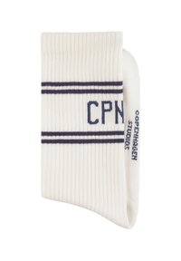 Valge ribatud puuvillasokk, millel on mereväe triibud ja "CPN" logo. Omab tugevdatud kannakudumist ja varvast, mis tagab vastupidavuse.