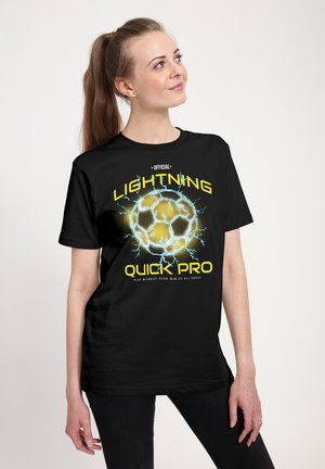 LIGHTNING QUICK - Print T-shirt - black