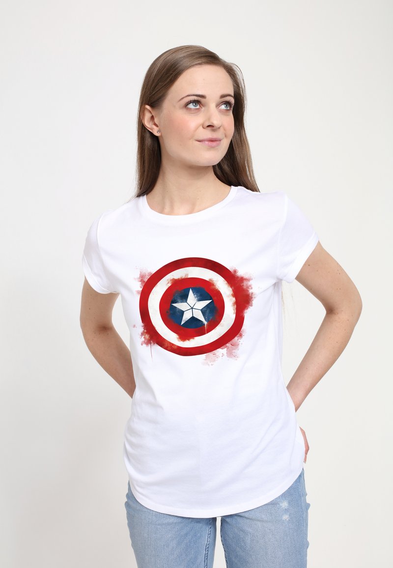 Henry Tiger AVENGERS ENDGAME CAPTAIN AMERICA SPRAY LOGO - T-shirt z nadrukiem