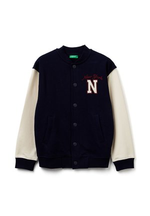 FIT WITH EMBROIDERY - Sweatjacke - blue