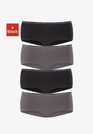 LASCANA PANTY 4-PACK - Boyshorts - schwarz + anthrazit
