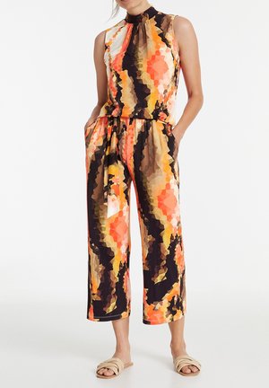 Overall / Jumpsuit /Buksedragter - papaya gemustert