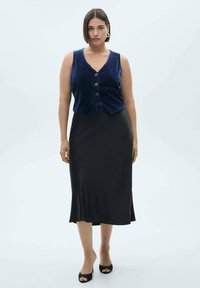 Mango Strukirani kaput - dark blue