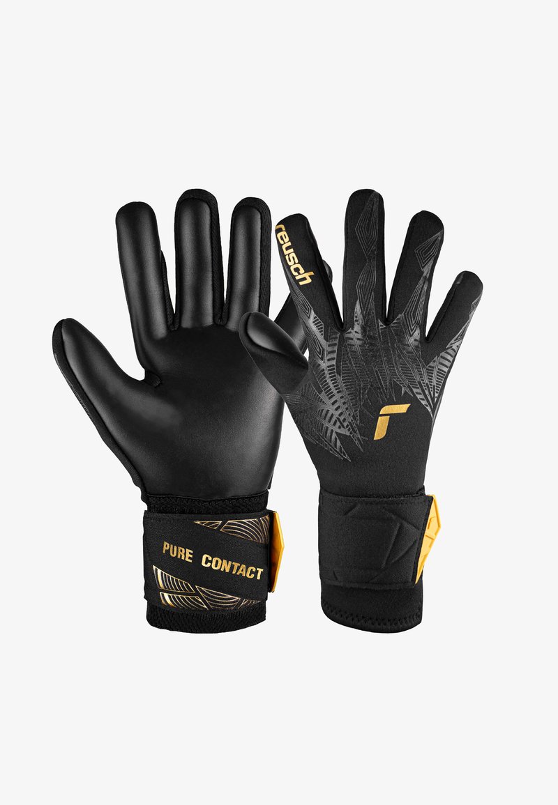 Reusch PURE CONTACT INFINITY - Goalkeeping gloves - black gold black