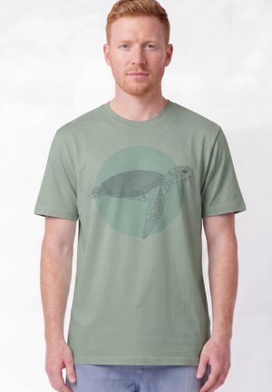 watapparel, MEERESSCHILDKRÖTE UNISEX - T-shirt print - aloe
