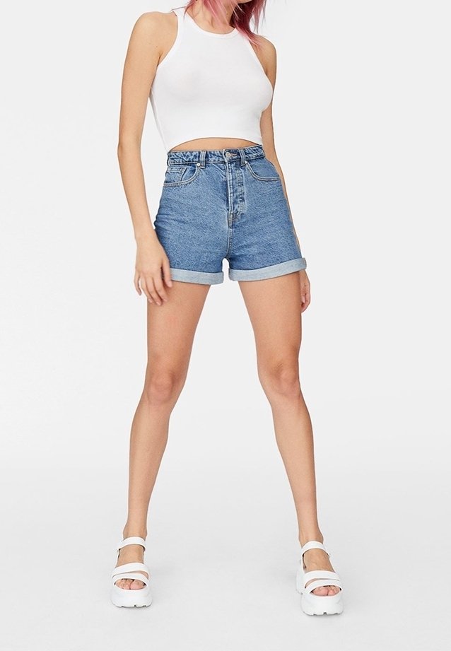 Stradivarius Short en jean - blue denim