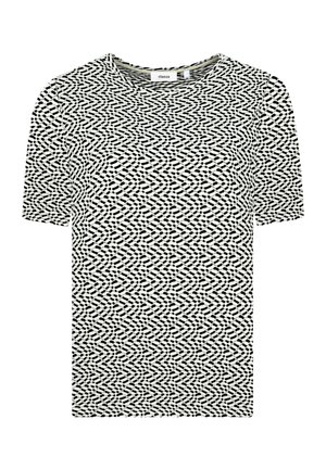 Print T-shirt - white-black