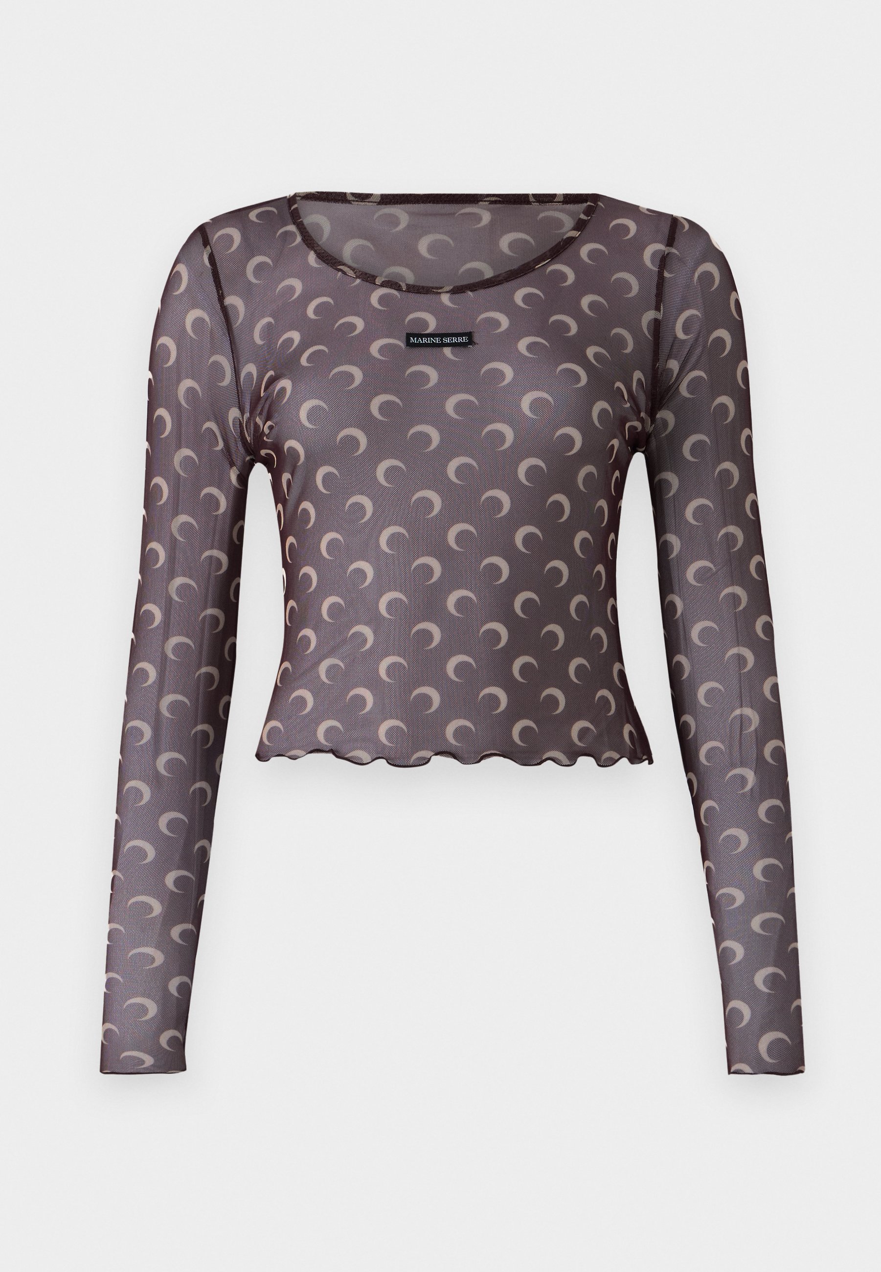MARINE SERRE MOON PRINTED SECOND SKIN CROPPED - Long sleeved top