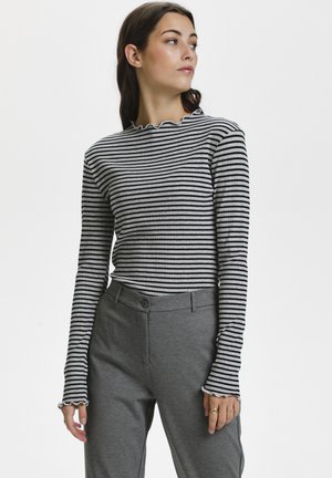 CANDACEKB - Longsleeve - gray melange/night sky stripe