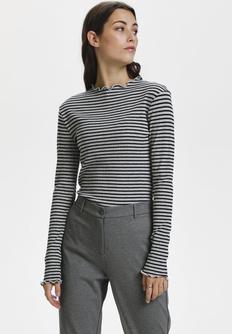 Karen by Simonsen CANDACEKB - Pitkähihainen paita - gray melange/night sky stripe