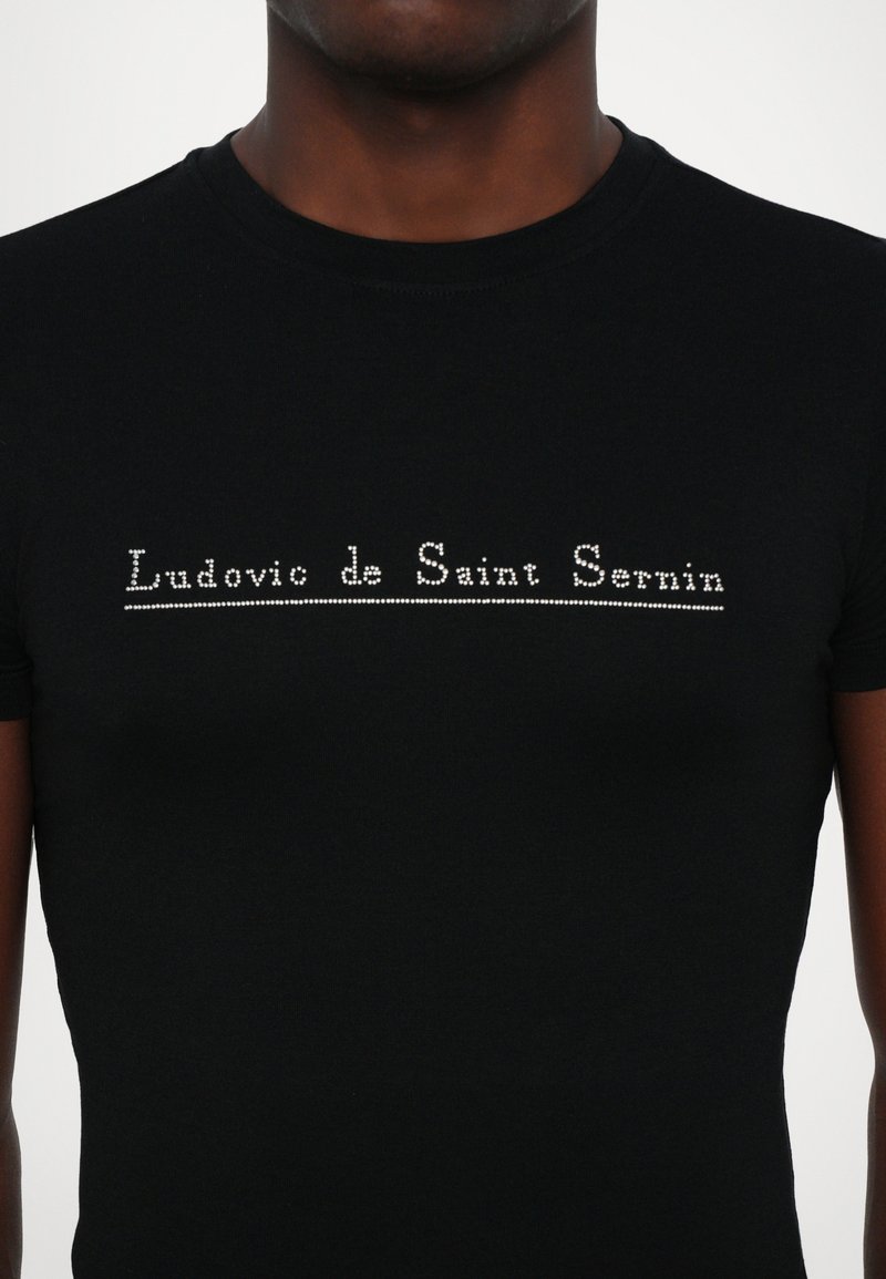 Ludovic de Saint Sernin SIMPLE SHORT SLEEVES STUD LOGO UNISEX - Print T-shirt - black