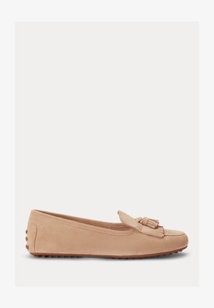 Lauren Ralph Lauren, TAYTE SUEDE KILTIE DRIVER - Pantofi slip-on - tan