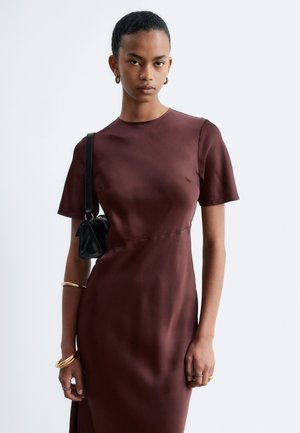 & OTHER STORIES, & OTHER STORIES SHORT-SLEEVE MAXI DRESS - Robe longue - dark brown