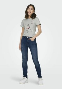ONLY T-shirt imprimé - light grey melange