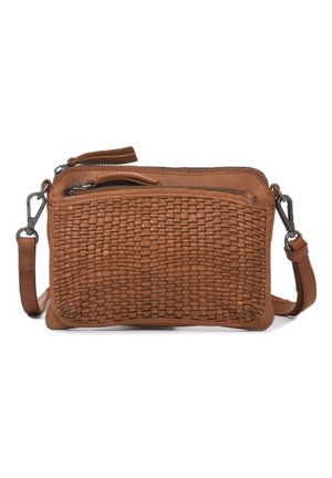 The Bagging Co KNITTED MINI - Cross body bag - Brown leather