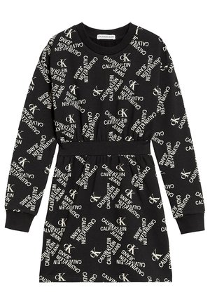 Robe de jour - logo ck monogram aop black/muslin