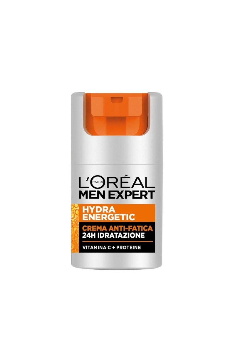 L'Oréal Men Expert - CREMA IDRATANTE UOMO ANTI-FATICA HYDRA ENERGETIC, COMBATTE LE OCCHIAIE E DONA INTENSA IDRATAZIONE, ARRICCHITA CON PROTEINE E VITAMINA C, 50 ML - Crema da giorno - trasparente, Ingrandire