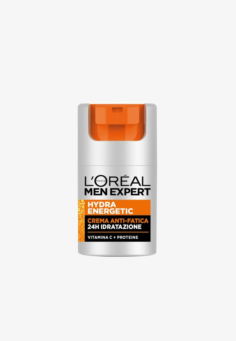 L'Oréal Men Expert - CREMA IDRATANTE UOMO ANTI-FATICA HYDRA ENERGETIC, COMBATTE LE OCCHIAIE E DONA INTENSA IDRATAZIONE, ARRICCHITA CON PROTEINE E VITAMINA C, 50 ML - Crema da giorno - trasparente, Ingrandire