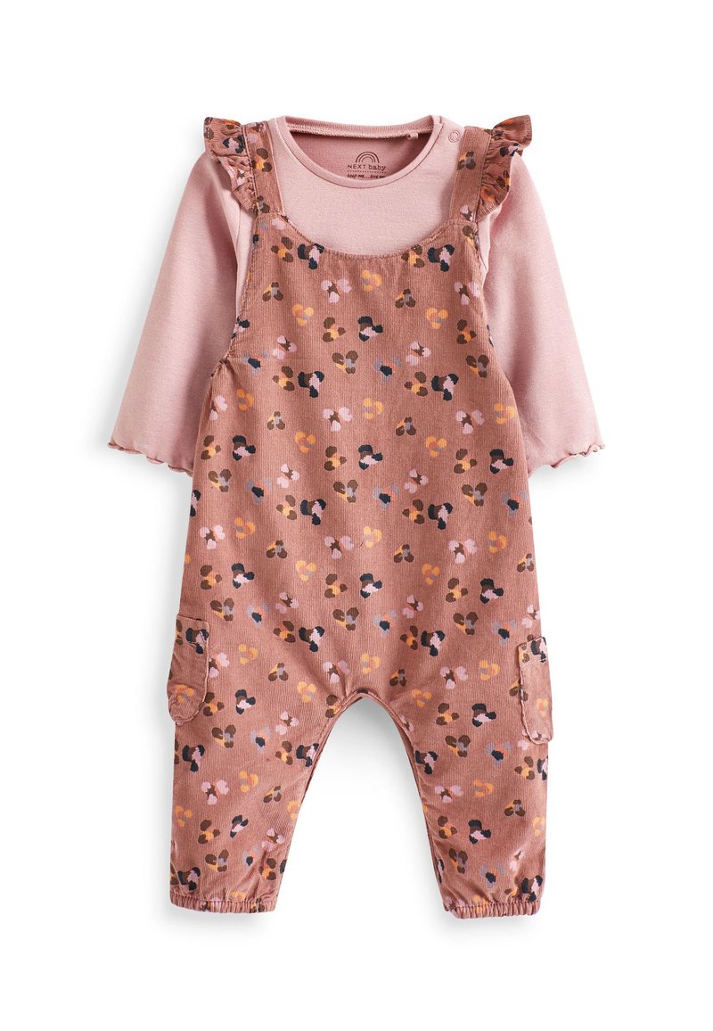 Next BABY CORD DUNGAREES AND JERSEY BODYSUIT SET - Body - rust orange ...